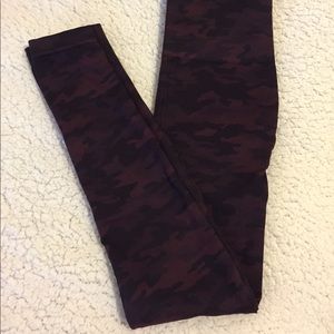Spanx wine camo leggings